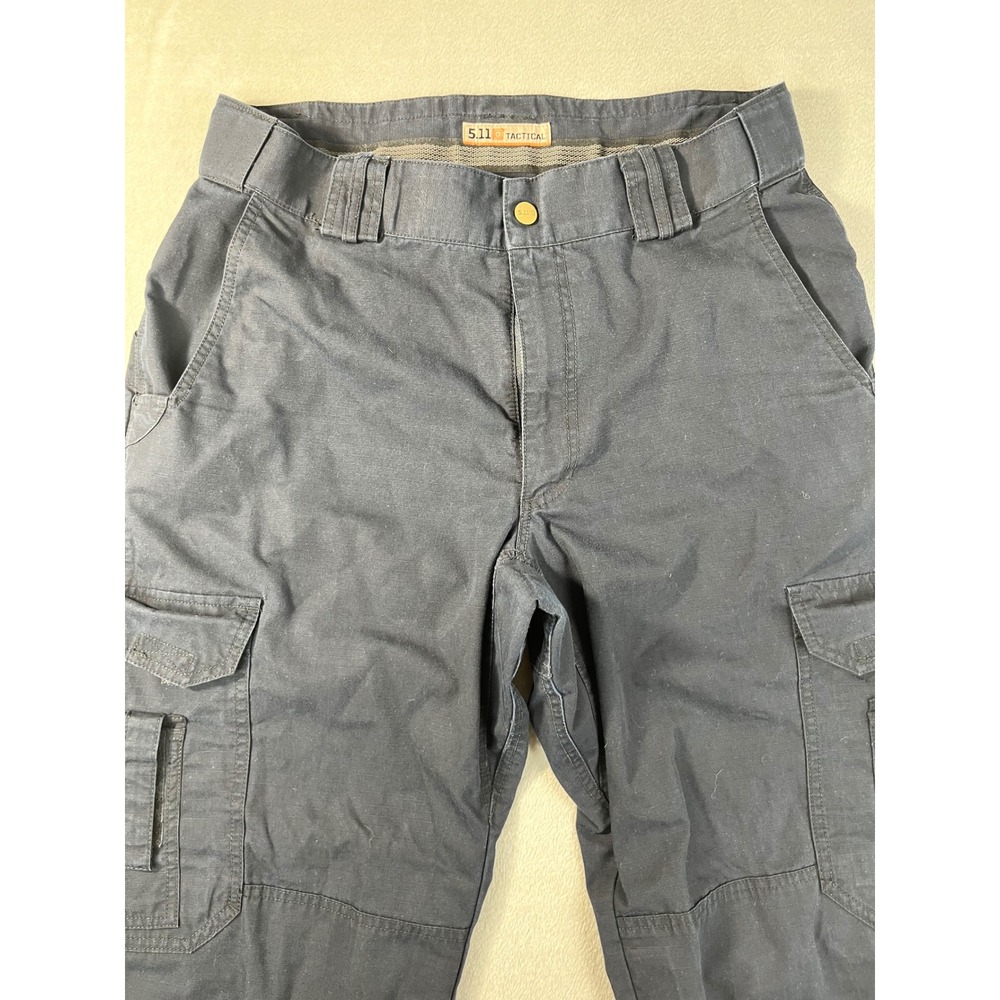 5.11 Tactical Stryke Cargo Pants Mens 34x36 Navy Blue Excellent Ripstop Utility - Picture 4 of 10